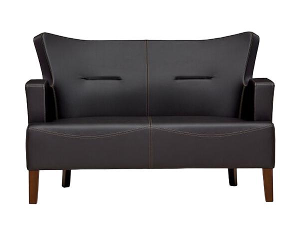Sofa 2-Sitzer Relax Leder Lounge Holz Polster Couch Luxus Sofa Möbel