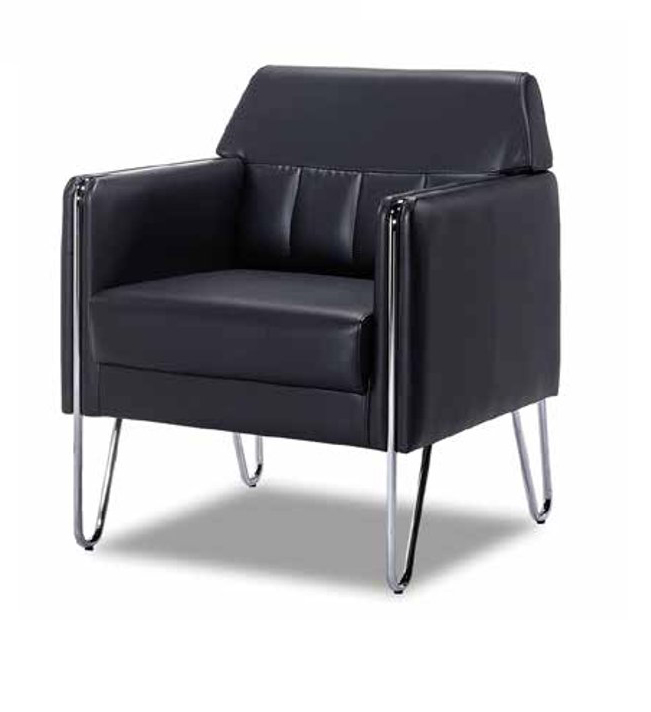 Sofa Sessel Relaxsessel Polstersessel Couch Lounge Schwarz Büro Hotel Club