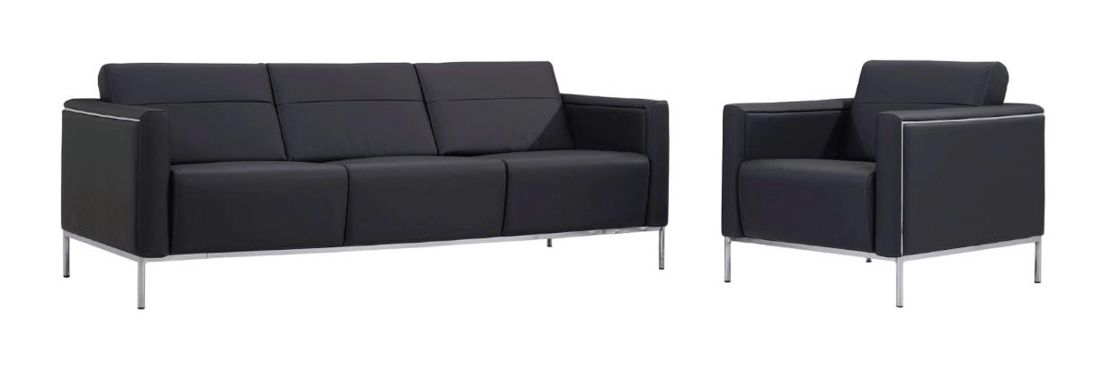 1-Sitzer Sessel Design Couch Sofa 3-Sitzer Büromöbel Textil Lounge Luxus Sitzer