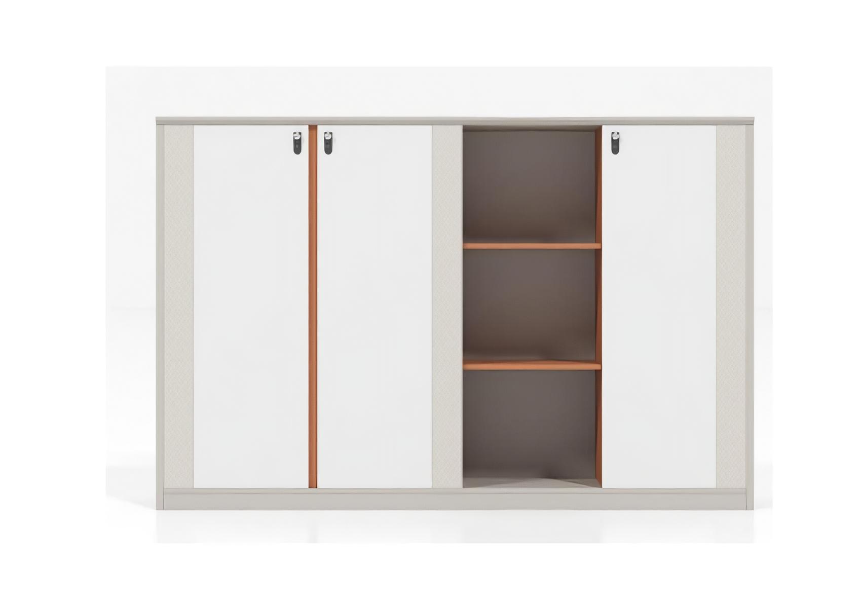 Weißer Büroschrank Aktenschrank Dokumentenablage Arbeitsschrank Büroorganizer