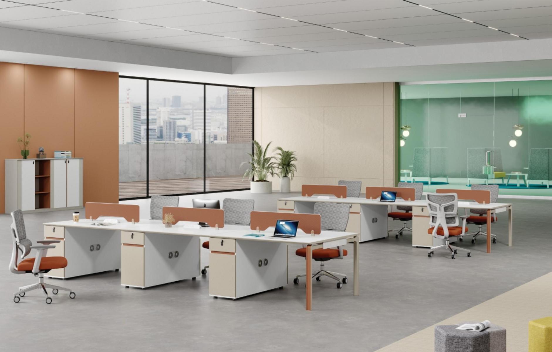 Arbeitsplatz für 6 Personen Arbeitsplatz Schreibtisch Moderne Büroausstattung
