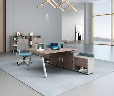 Arbeitstisch Team Schreibtisch Tisch Möbel Büro Einrichtung Bücherregal 2tlg Set