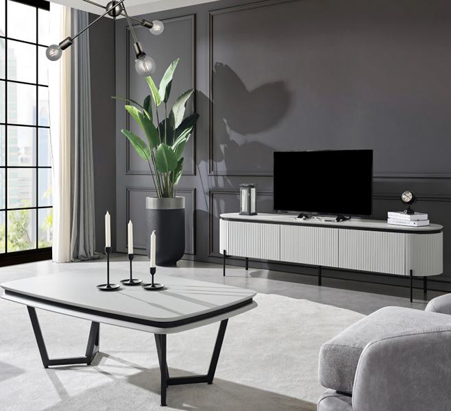 Elegant Lowboard Robust Couchtisch Fernsehtisch Tisch Wohnzimmer Möbel Sidebaord