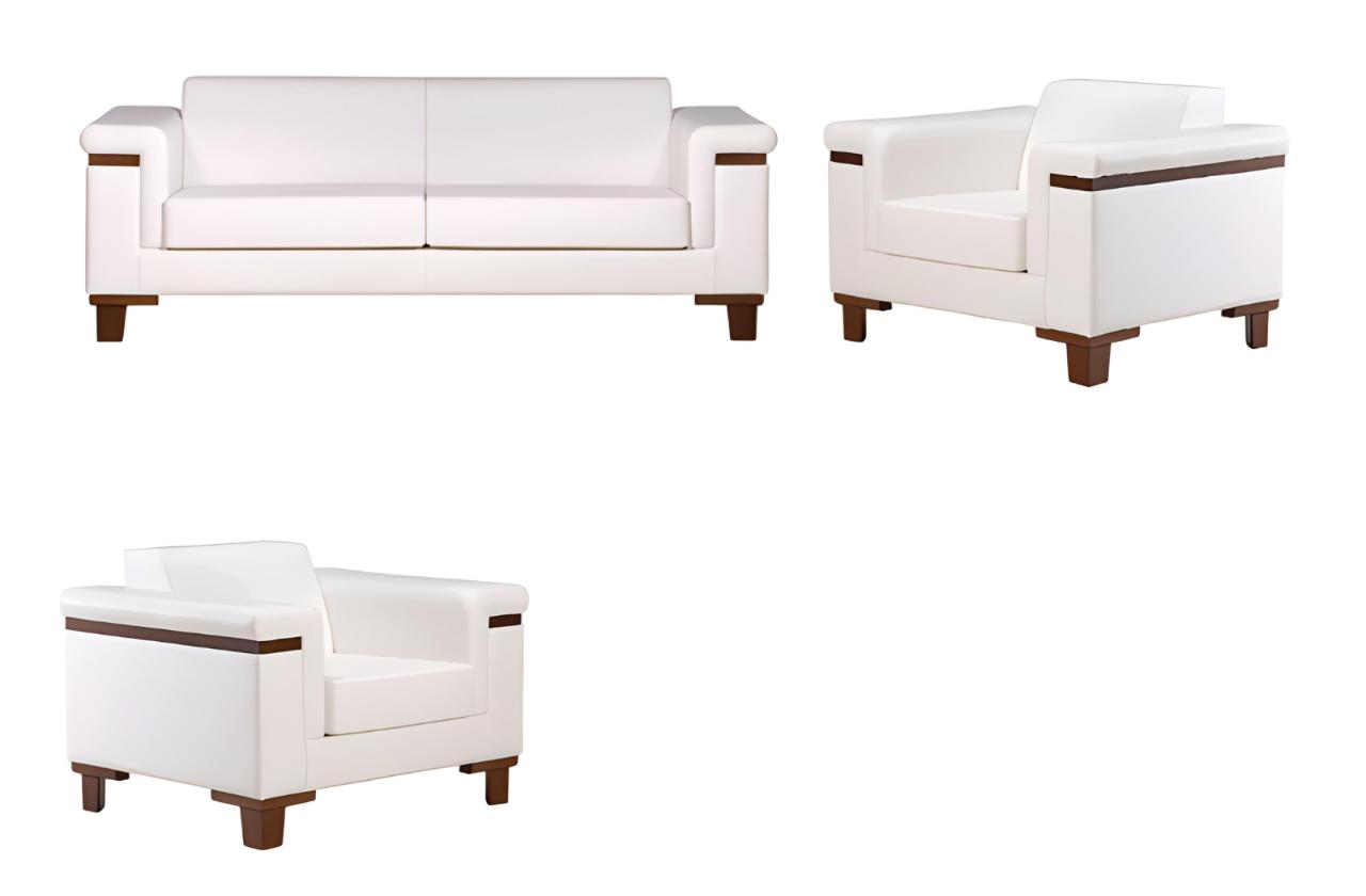 Sessel Möbel Designer Stuhl Polster Sofa 2 Sitzer Leder Büro Möbel
