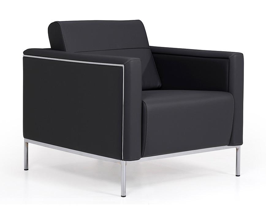 Sessel Leder Sessel 1-Sitzer Büromöbel Designer Stuhl Büro Polster Sofa