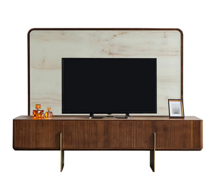 Hochwertig TV-Unit Wohnzimmer Sideboard Braun Modern Fernsehschrank