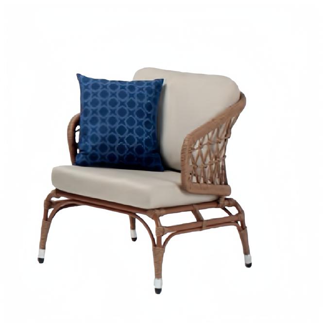 Sessel Braun Design Couch Sofa Relax Hochwertig Rattan Polster Sitzer Luxus