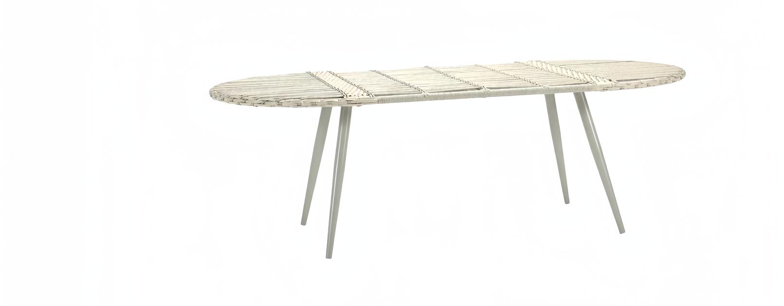 Couchtisch Weiß Luxus Hochwertig Rattan Moderner Design stilvoll Kaffeetisch