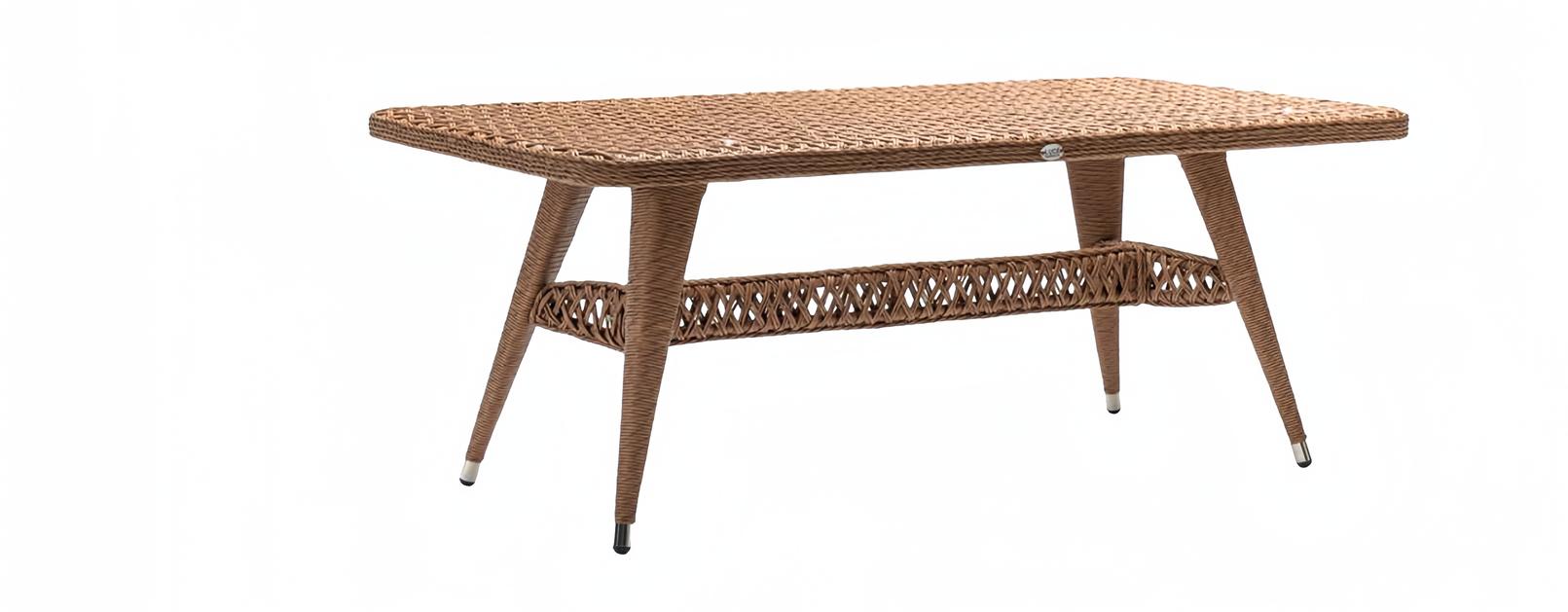 Couchtisch Rattan Braun Luxus Hochwertig Moderner Design stilvoll Kaffeetisch