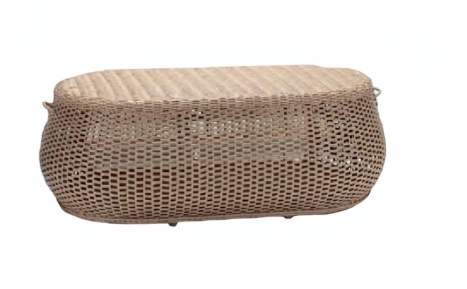 Couchtisch Braun Luxus Moderner Tisch Design Kaffeetisch Rattan Beistell