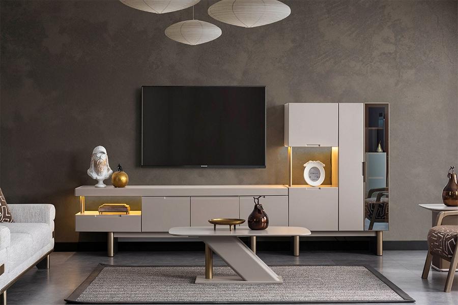 TV-Ablage Wohnwand HiFi-Schrank Fernsehmöbel TV-Kommode Fernsehtisch TV-Stand