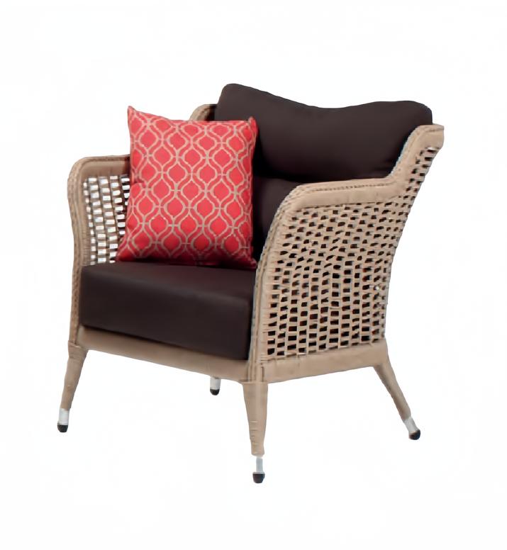 Sessel Braun Design Couch Sofa Relax Hochwertig Rattan Polster Sitzer Luxus