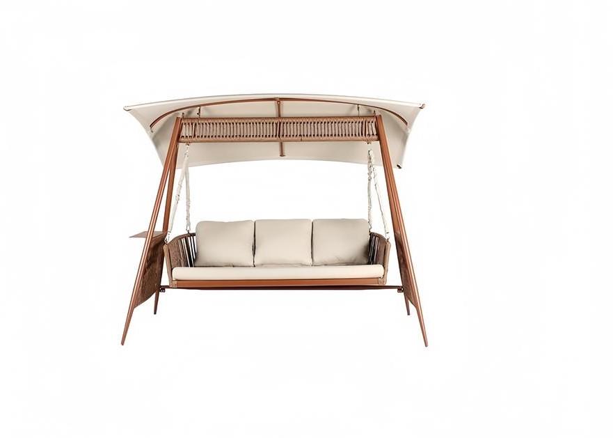 Gartenschaukel Hochwertig Braun Outdoor Robuste Edle Schaukel Designer Möbel
