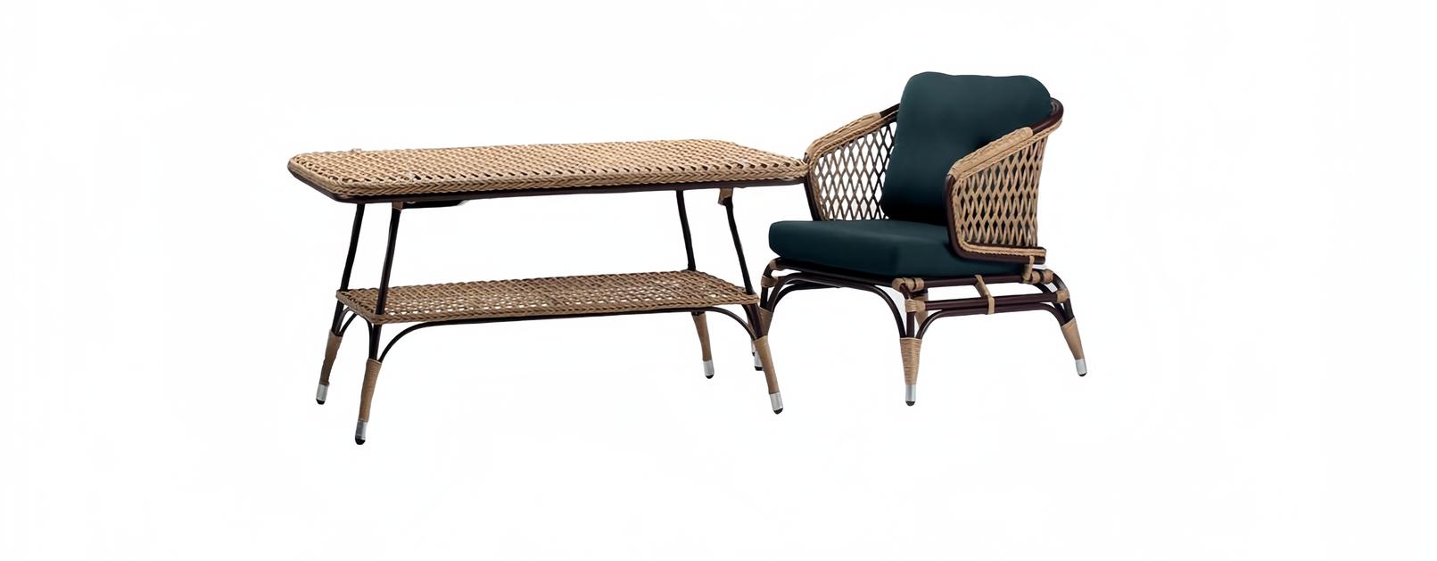 Garnitur Sessel Grün Hochwertig Couchtisch Sessel Stoff Luxus Modern Möbel