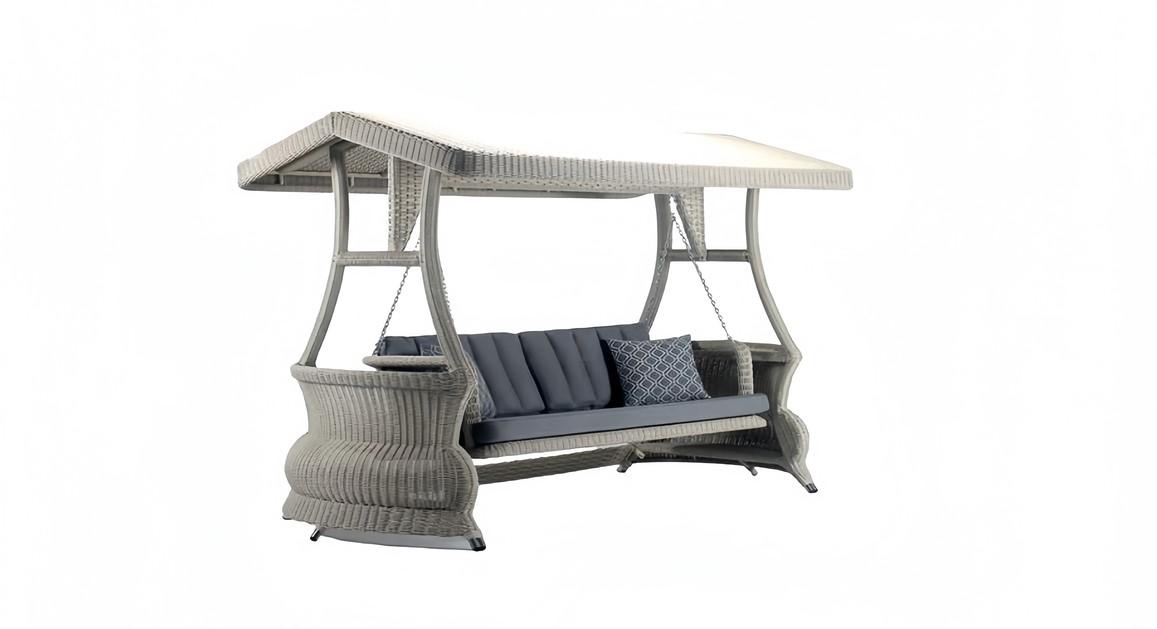 Hängeschaukel Rattan Garten Relax Schaukel Outdoor Schaukelstuhl Möbel 270cm