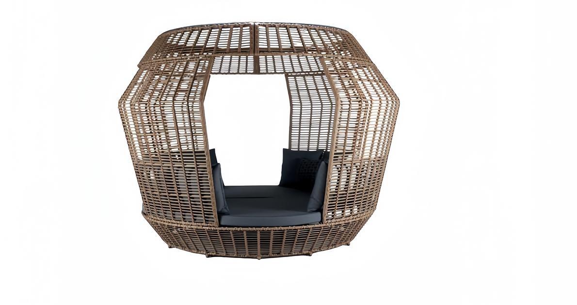 Designer Möbel Hochwertig Gartensofa Polster Braun Sofas Terrasse Couchen