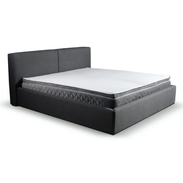 Schlafzimmer Doppelbett Bett 180сm Matratze Grau moderner Stil Holz
