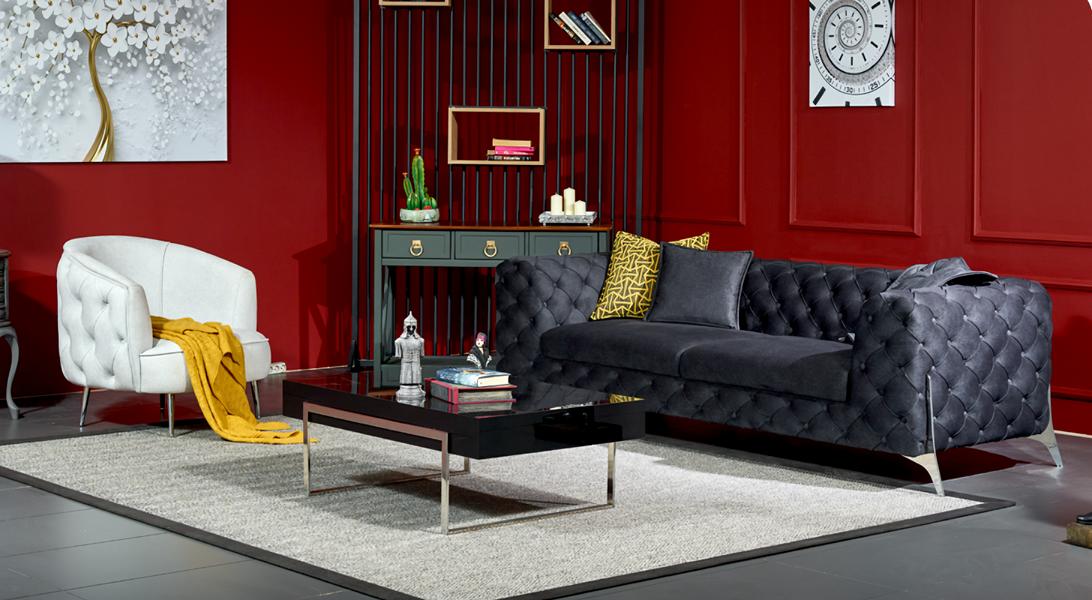 Wohnzimmer Sofagarnitur Chesterfield Sessel Luxus Couch Set Sofa 3 Sitze Sessel