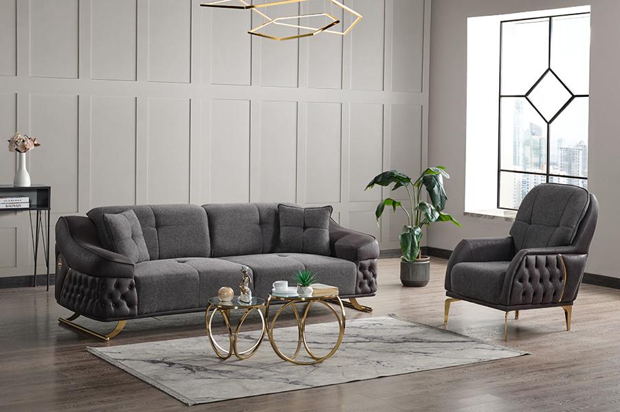 Wohnzimmer Sofagarnitur Dreisitzer Sessel Chesterfield Luxus Set 3 1 Sitzer