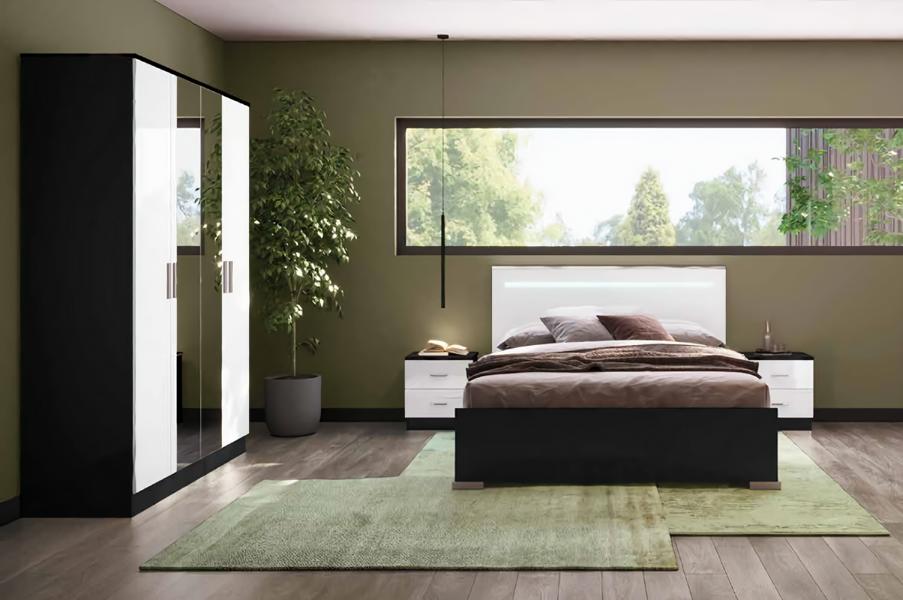 Luxus Schlafzimmer Set Komplettes Zimmer Möbel Bett Nachttisch Schrank Neu