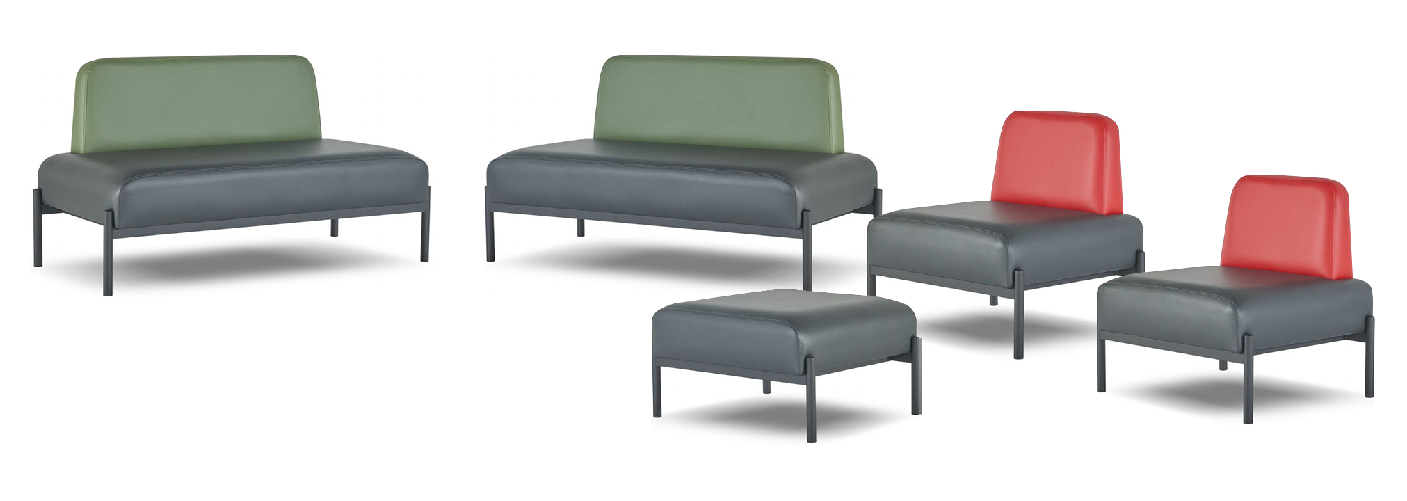 Empfangssofa Lounge Sofa Sitzbank Patienten Wartebank Empfangsbereich Praxis