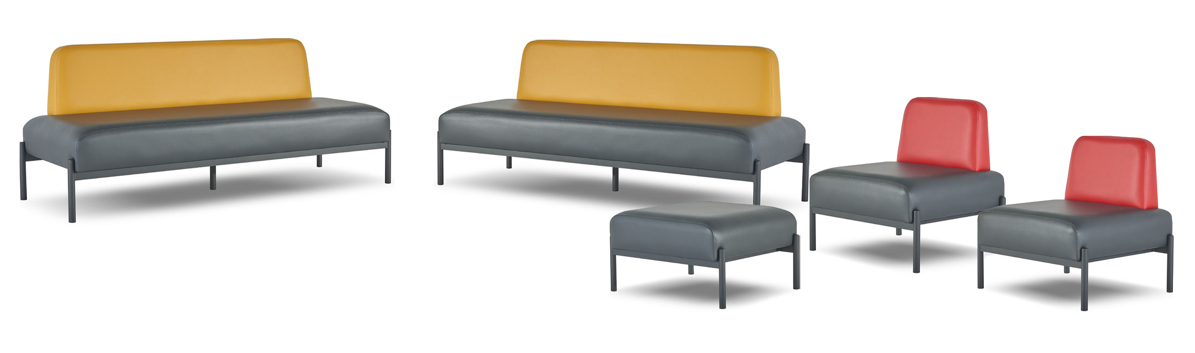 Empfangssofa Sofa Lounge Sitzbank Patienten Wartebank Empfangsbereich Praxis