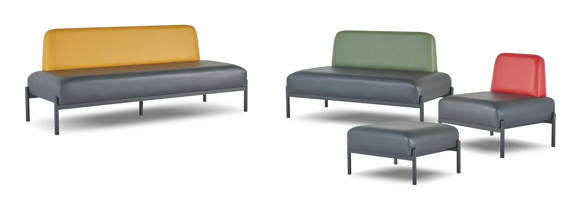 Lounge Wartebank Empfangssofa Sofa Sitzbank Patienten Empfangsbereich Praxis