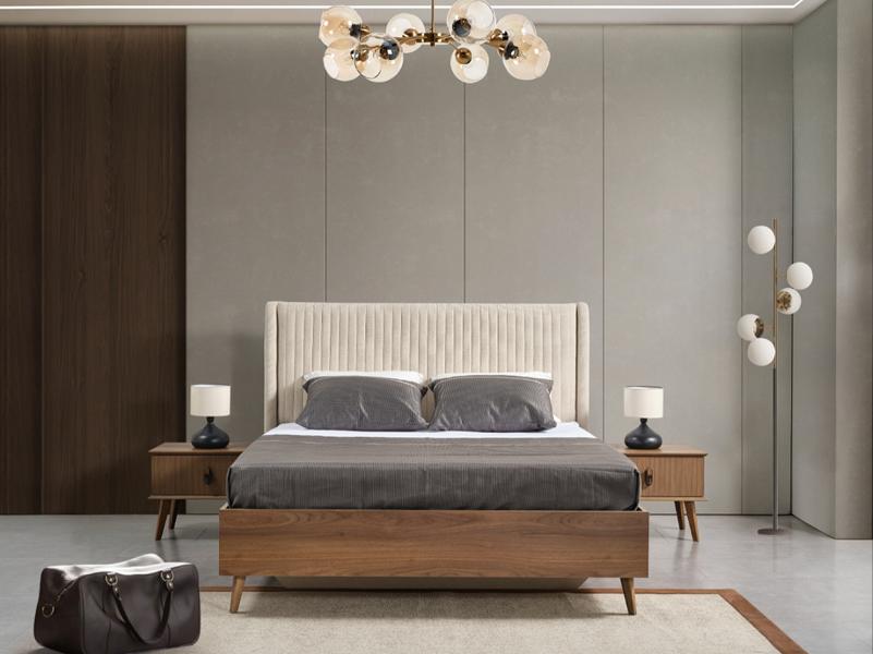 Bett 2x Nachttisch 3 tlg Schlafzimmer Set Design Modern Luxus Nachttische