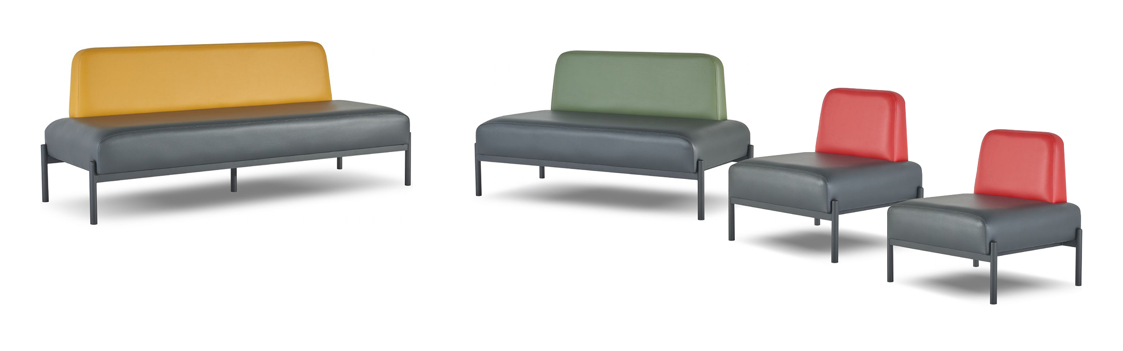 Wartebank Empfangssofa Lounge Sofa Sitzbank Patienten Empfangsbereich Praxis