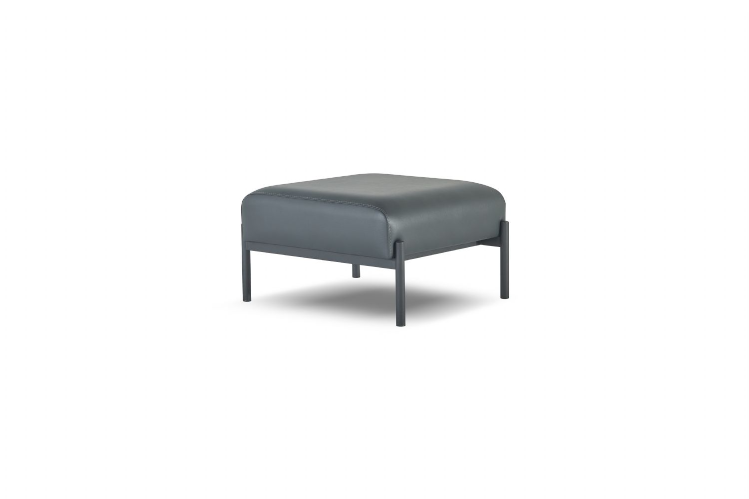 Hocker Rechteckig Leder Modern Schwarz Flur Diele Büroeinrichtung Büro