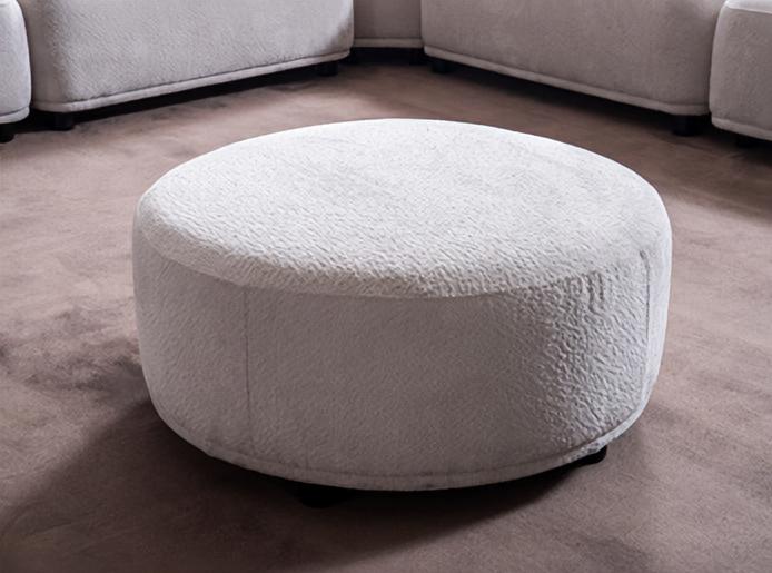 Pouf Hocker Runder Komfort Beistellhocker Polsterhocker Sitzhocker Fußhocker