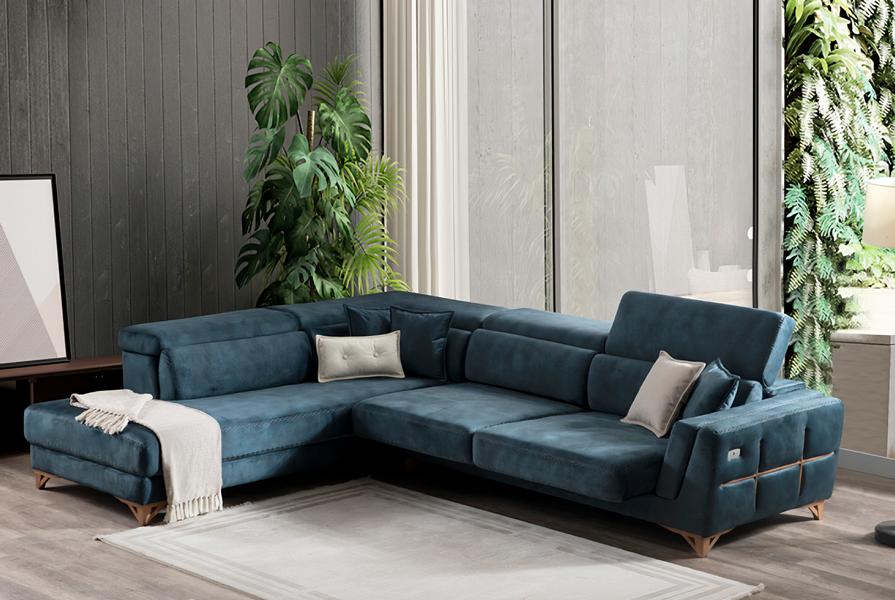 Ecksofa Sofa L-Form Ledersofa Couch Wohnlandschaft Garnitur Moderne Sofas