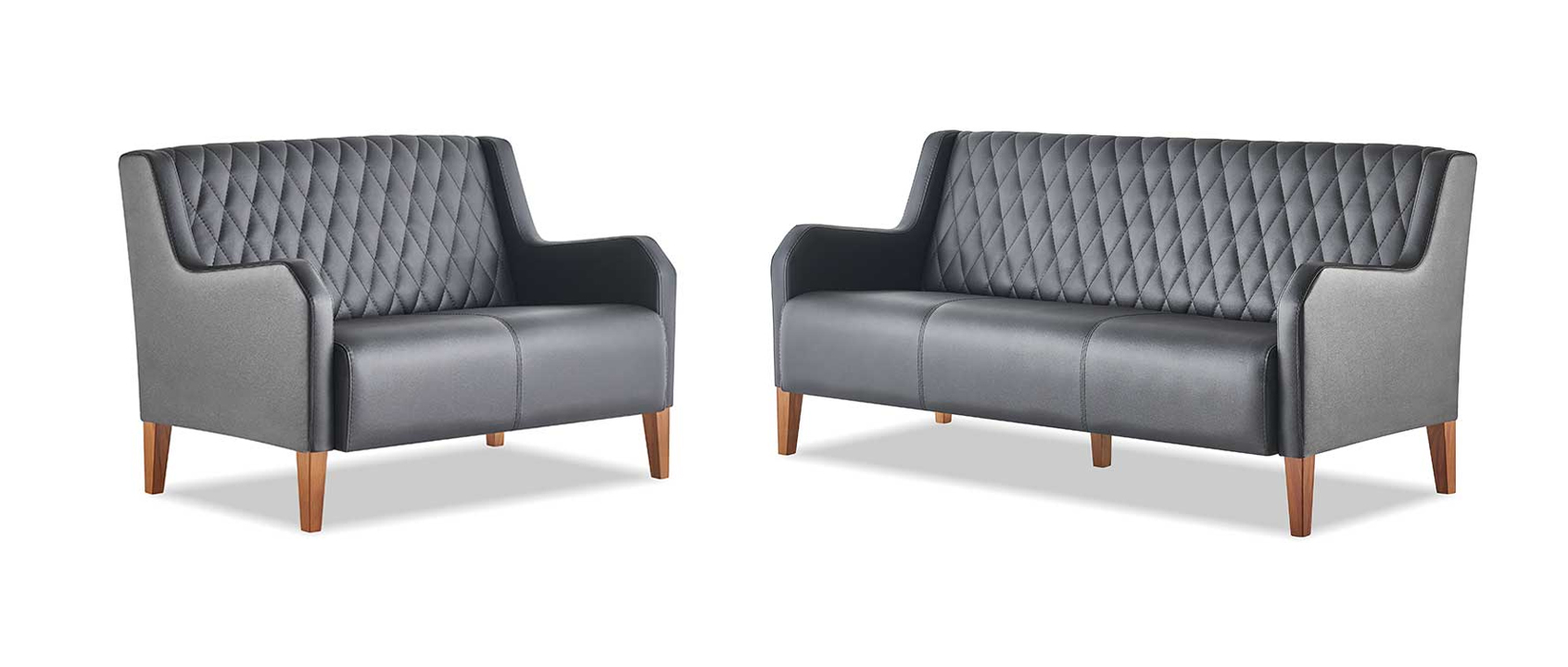 Sofagarnitur Schwarz Modern 3-Sitzer 2-Sitzer Komplett Sofas Sitzmöbel Set