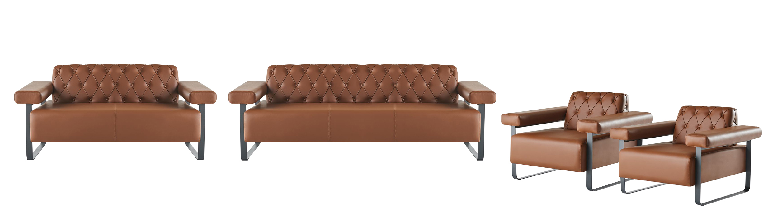 Chesterfield Couch Knöpfe Sofas 4tlg 3-Sitzer 2-Sitzer Sessel Modern