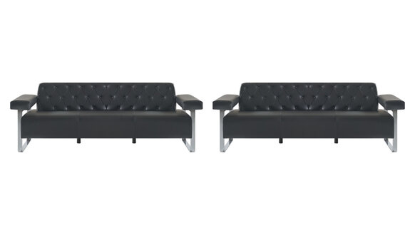 Modern Stil Chesterfield Desgin Set 2tlg Sofagarnituren Exclusive Schwarz