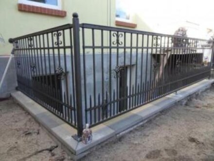 Balkon Geländer Zaun Handarbeit Maßanfertigung Schmiedeeisen Treppen Balkone 149