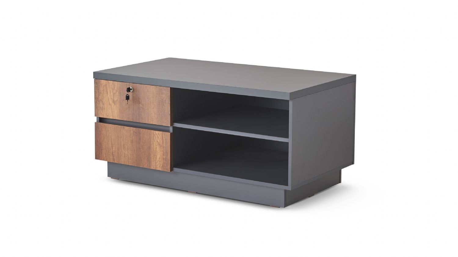 Sideboard Grau Braun Zweifarbig Modern Design Rechteckig Arbeitszimmer