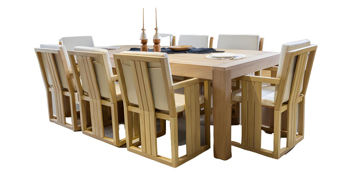 Gartengarnitur Gartenmöbel Sitzgruppe Esstisch Stühle Essgruppe Beige
