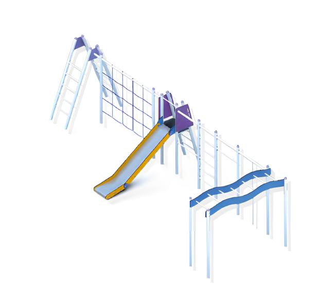 Spielzone Abenteuerspielplatz Spielbereich im Freien Annehmlichkeit Rutschbahn