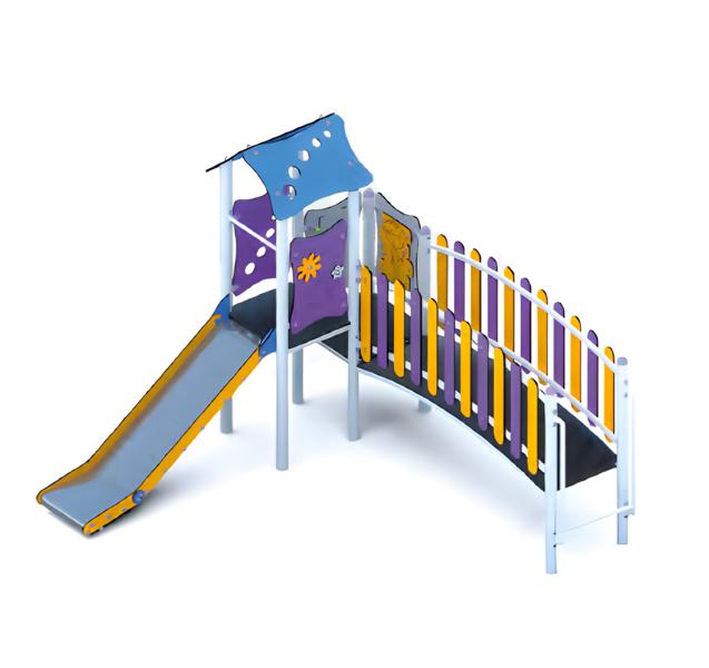 Spielareal Kinderspielplatz Freizeitanlage Rutschbahn Bequemlichkeit Mehrfarbig