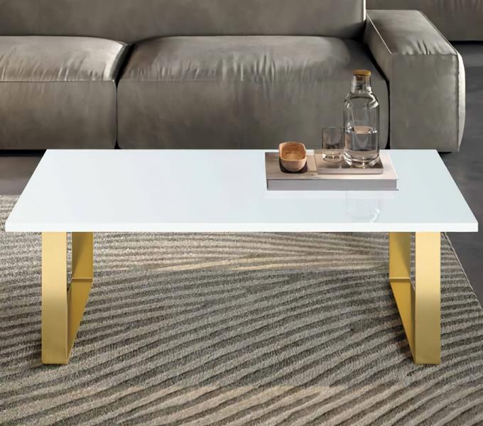 Couchtisch Wohnzimmer Möbel Luxus Material Holz Weiß Modern Neu Design