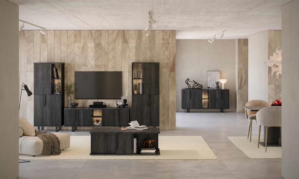 Wohnzimmermöbel Komplette Set 5tlg Designer Wohnwand Holzmöbel Luxus Einrichtung