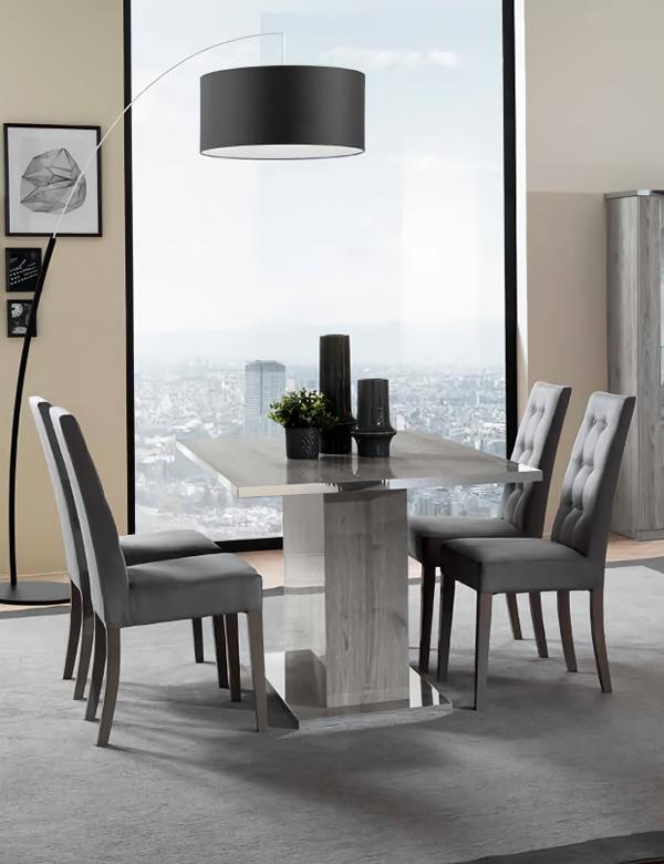 Esszimmer Set 5tlg Holzmöbel Esstisch 4x Stühle Essgarnitur Modern Design Neu