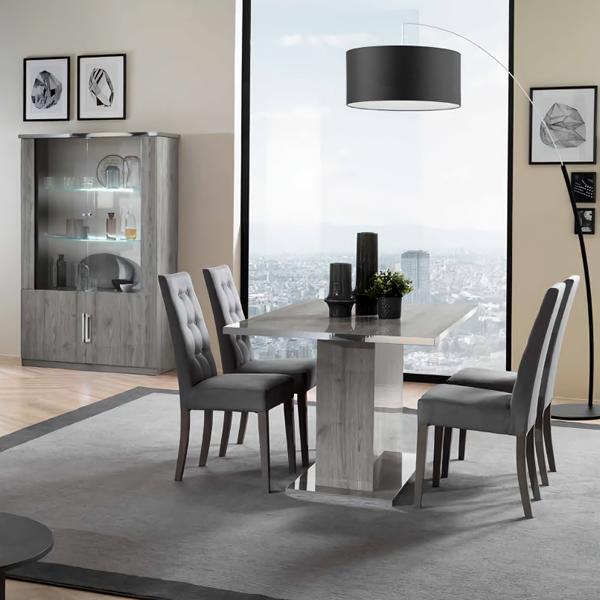Esszimmer Set 6tlg Esstisch mit 4x Stühle Modern Design Luxus Möbel Komplett Neu