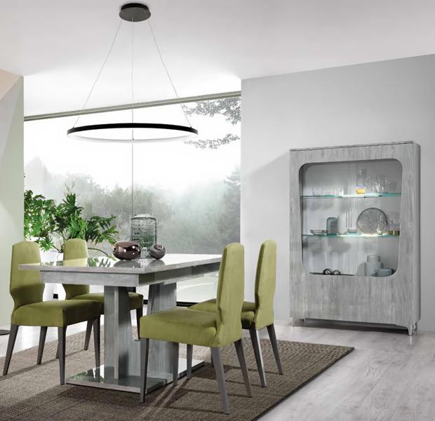 Luxus Set Esszimmer 6tlg Holzmöbel Esstisch + 4x Stühle Essgarnitur Anrichte Neu