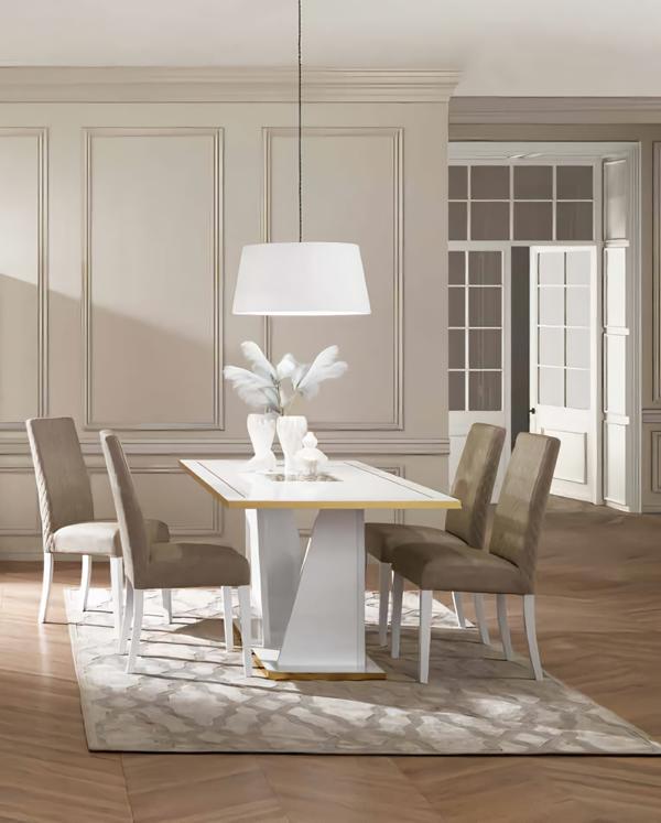Esszimmer Set Garnitur Tisch 4x Stühle Design Modern Möbel Luxus Esstisch Neu