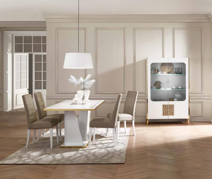 Esszimmer Set 6tlg Holzmöbel Luxus Esstisch 4x Stühle Modern Essgarnitur Design