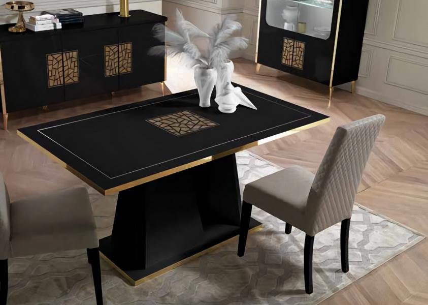 Tisch Modern Esstisch Schwarz Tisch Esszimmer Wohnzimmer Luxus Design Tische Neu