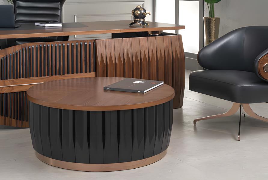 Tisch Holz Couchtisch Moderne Design Schwarz Tische Büro Braun Einrichtung Neu
