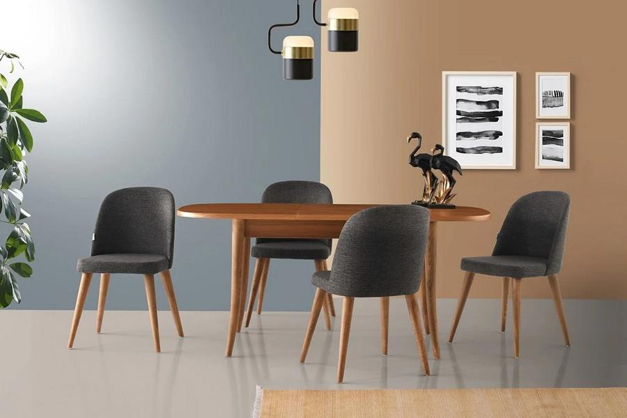 Esszimmer Essgruppe Essecke Ausziehbar Esstisch Stühle 7tlg Braun